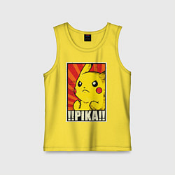 Майка детская хлопок Pikachu: Pika Pika, цвет: желтый