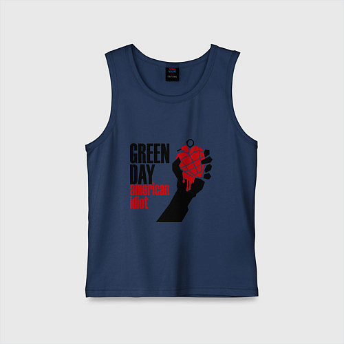 Детская майка Green Day: American idiot / Тёмно-синий – фото 1