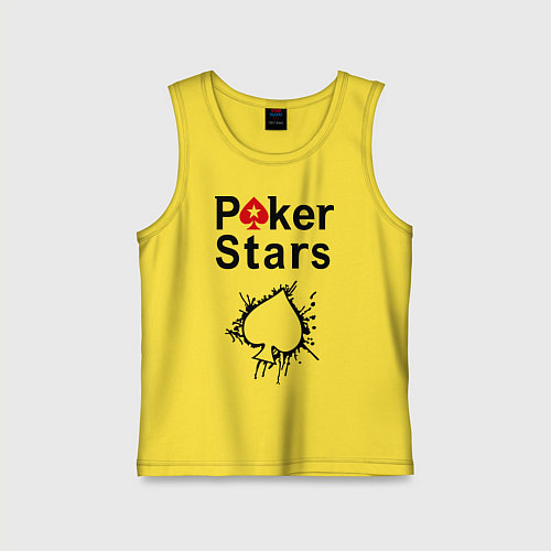 Детская майка Poker Stars / Желтый – фото 1