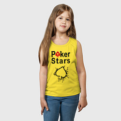 Майка детская хлопок Poker Stars, цвет: желтый — фото 2