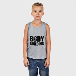 Майка детская хлопок Bodybuilding, цвет: меланж — фото 2