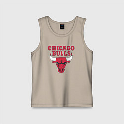 Майка детская хлопок CHICAGO BULLS, цвет: миндальный