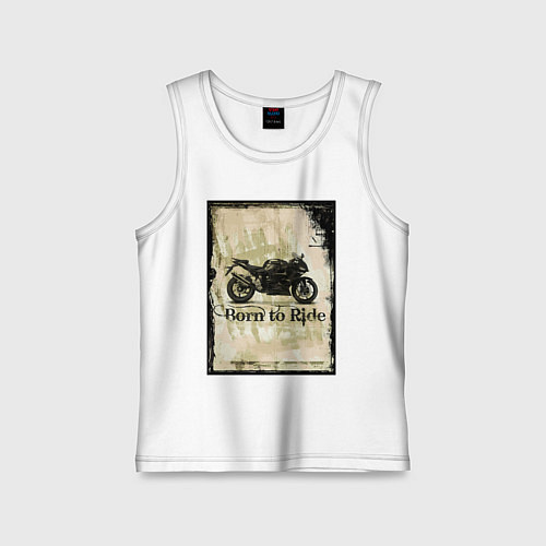 Детская майка Born to Ride / Белый – фото 1