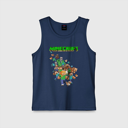 Детская майка Minecraft / Тёмно-синий – фото 1