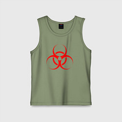Майка детская хлопок BIOHAZARD, цвет: авокадо
