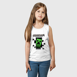 Майка детская хлопок Minecraft, цвет: белый — фото 2