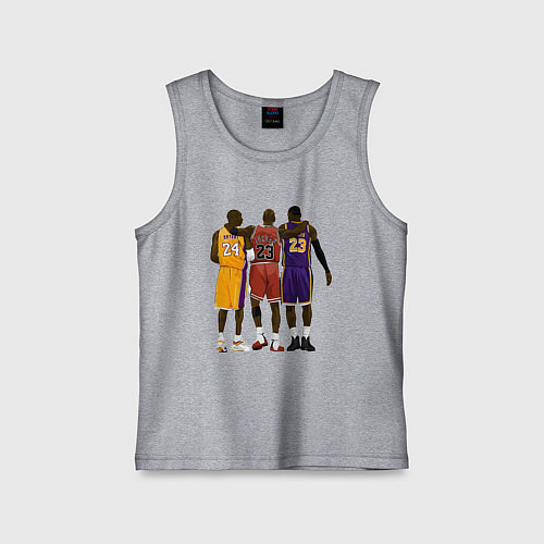Детская майка Kobe, Michael, LeBron / Меланж – фото 1