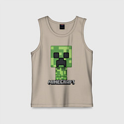 Майка детская хлопок MINECRAFT, цвет: миндальный