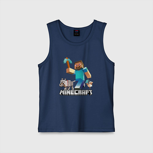 Детская майка MINECRAFT / Тёмно-синий – фото 1