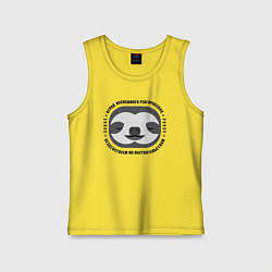 Майка детская хлопок Отряд Неспешного Реагирования агент Л, цвет: желтый