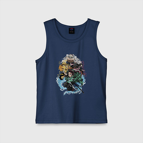 Детская майка KIMETSU NO YAIBA / Тёмно-синий – фото 1