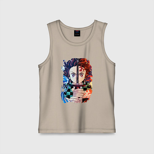 Детская майка KIMETSU NO YAIBA / Миндальный – фото 1