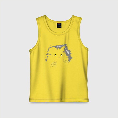 Детская майка Грозовой, кошак пушистый / Желтый – фото 1