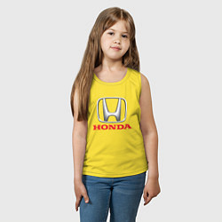 Майка детская хлопок HONDA, цвет: желтый — фото 2