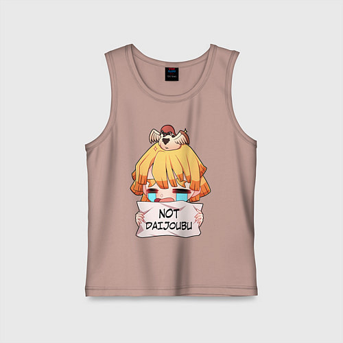 Детская майка Зеницу Агацума / Пыльно-розовый – фото 1