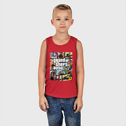 Майка детская хлопок GTA5, цвет: красный — фото 2