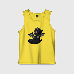 Майка детская хлопок Эндар дракон, цвет: желтый