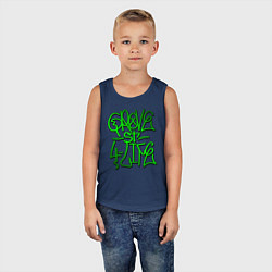 Майка детская хлопок GTA Tag GROVE, цвет: тёмно-синий — фото 2