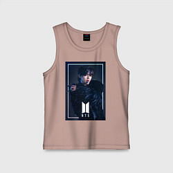 Майка детская хлопок BTS Black Swan, цвет: пыльно-розовый