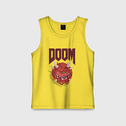 Майка детская хлопок DOOM, цвет: желтый