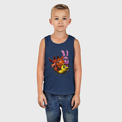 Майка детская хлопок Five Nights At Freddys, цвет: тёмно-синий — фото 2