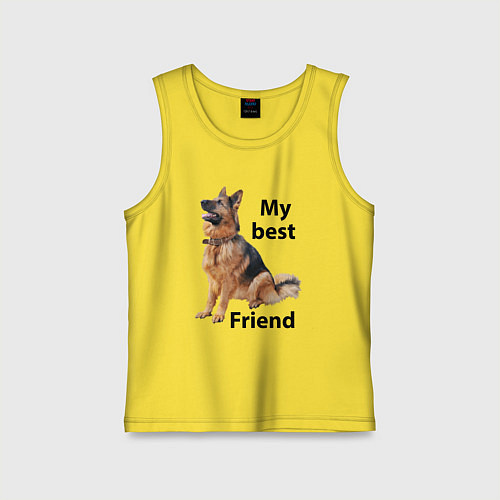 Детская майка Овчарка / Желтый – фото 1