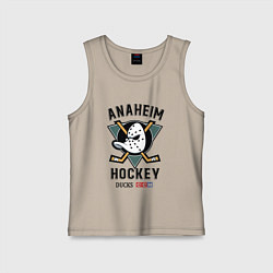 Майка детская хлопок ANAHEIM DUCKS, цвет: миндальный