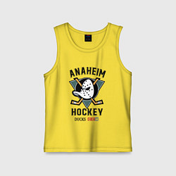 Майка детская хлопок ANAHEIM DUCKS, цвет: желтый