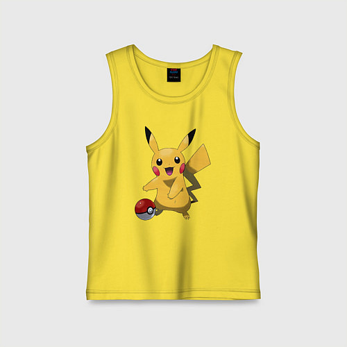 Детская майка Пикачу / Желтый – фото 1
