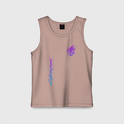 Детская майка CYBERPUNK 2077 / Пыльно-розовый – фото 1