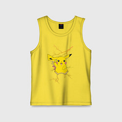 Майка детская хлопок Pikachu, цвет: желтый