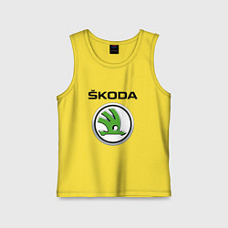 Майка детская хлопок SKODA, цвет: желтый