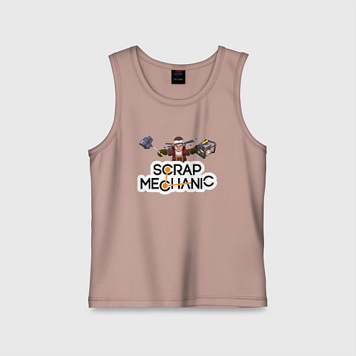 Детская майка SCRAP MECHANIC / Пыльно-розовый – фото 1