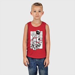 Майка детская хлопок Аска и Синдзи, Евангелион, цвет: красный — фото 2