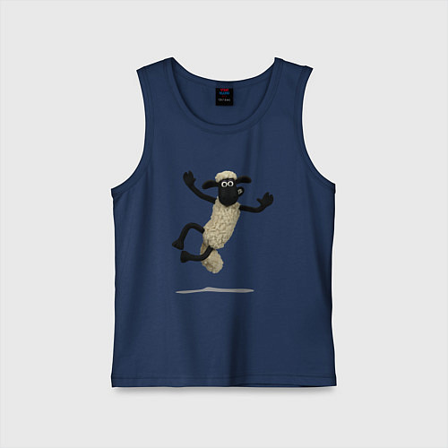 Детская майка Барашек Шон / Тёмно-синий – фото 1