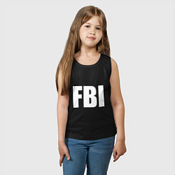 Майка детская хлопок FBI, цвет: черный — фото 2