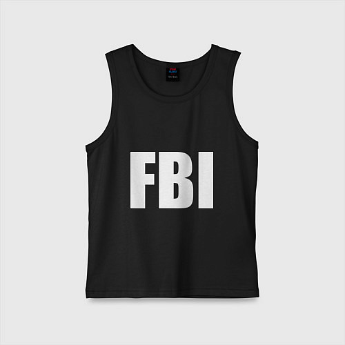 Детская майка FBI / Черный – фото 1