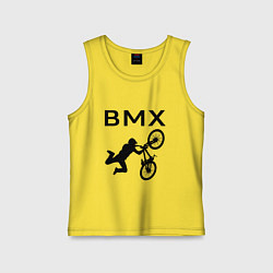 Майка детская хлопок Велоспорт BMX Z, цвет: желтый