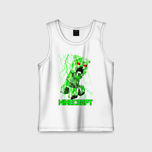 Детская майка MINECRAFT CREEPER / Белый – фото 1