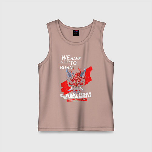 Детская майка WELCOME TO NIGHT CITY / Пыльно-розовый – фото 1