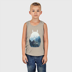 Майка детская хлопок Тоторо, цвет: миндальный — фото 2