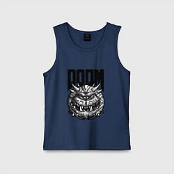 Майка детская хлопок КАКОДЕМОН DOOM Z, цвет: тёмно-синий