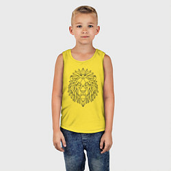 Майка детская хлопок Геометрический Лев, цвет: желтый — фото 2