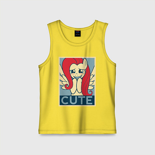 Детская майка Fluttershy cute / Желтый – фото 1