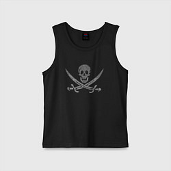 Майка детская хлопок Pirate, цвет: черный