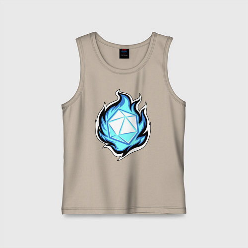 Детская майка DnD, Doungeon and Dragons, d20 / Миндальный – фото 1