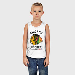 Майка детская хлопок CHICAGO BLACKHAWKS NHL, цвет: белый — фото 2
