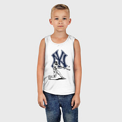 Майка детская хлопок New York Yankees - baseball team, цвет: белый — фото 2