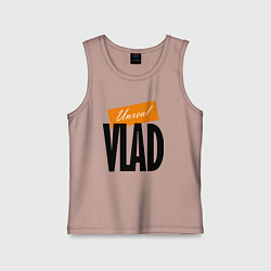 Майка детская хлопок Unreal Vlad - motto, цвет: пыльно-розовый