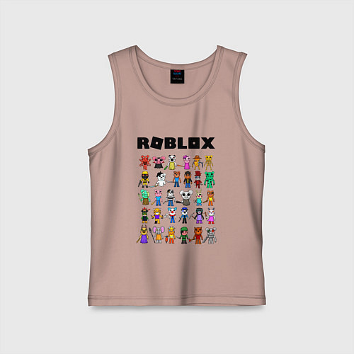 Детская майка ROBLOX PIGGY / Пыльно-розовый – фото 1